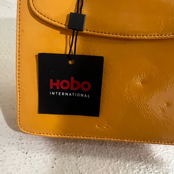 - Hobo International Farrah Yellow Leather Top Handle Mini Purse Clutch Bag - Picture 10 of 12